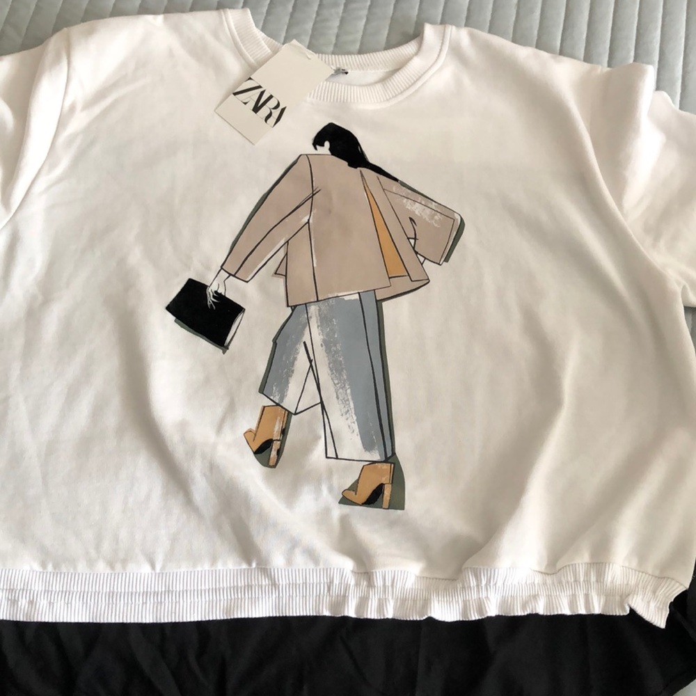 Zara combination graphic sweatshirt - Picture 5 of 11